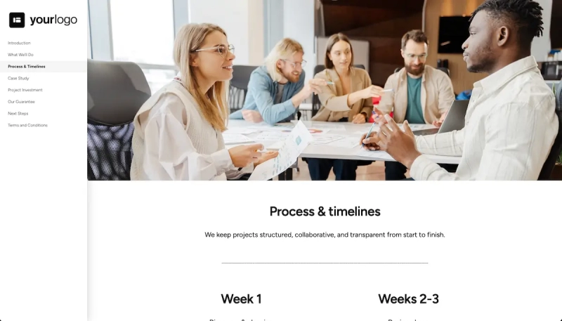 Website Redesign Proposal Template - A project timeline everyone understands