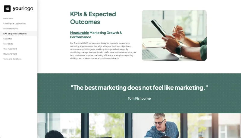 Fractional CMO Proposal Template - Show what success looks like