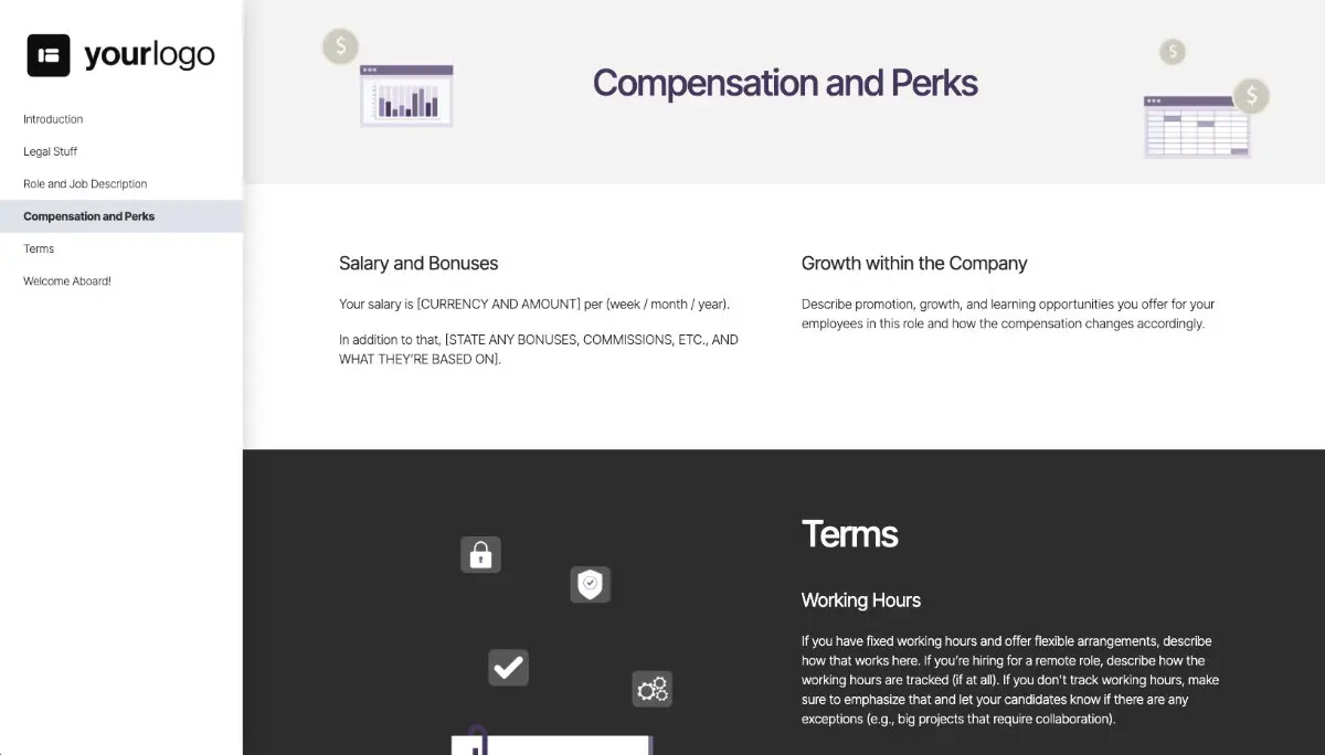 Bookkeeper Job Offer Template - Salary Details