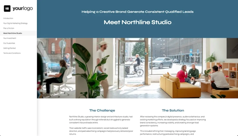 Digital Marketing Proposal Template - Case study example