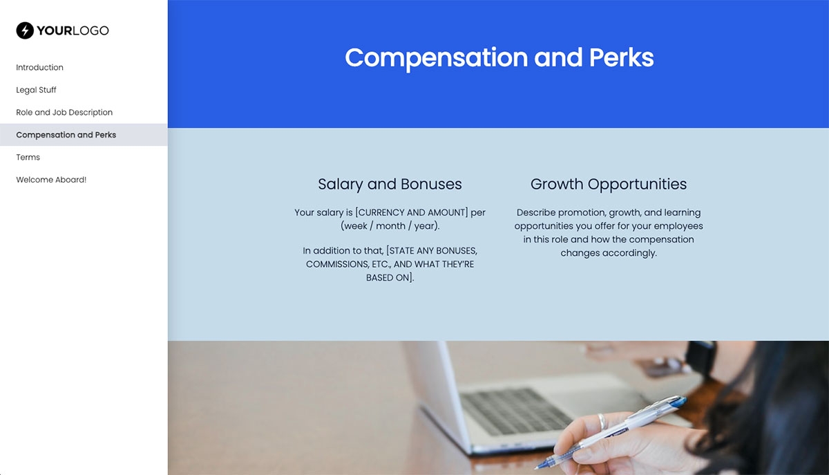 Accountant Job Offer Template - Compensation Details