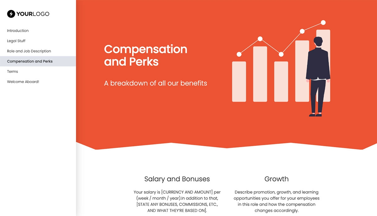 SEO Specialist Job Offer Template - Compensation Details