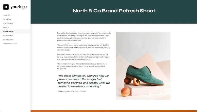 General Photography Proposal Template - Showcase your portfolio