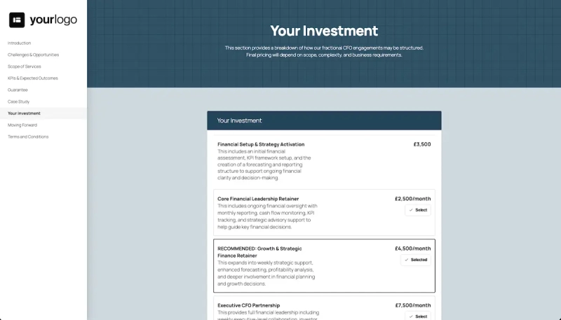 Fractional CFO Proposal Template Slide 8
