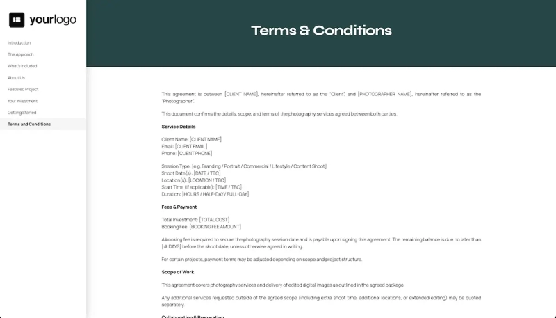 General Photography Proposal Template Slide 9