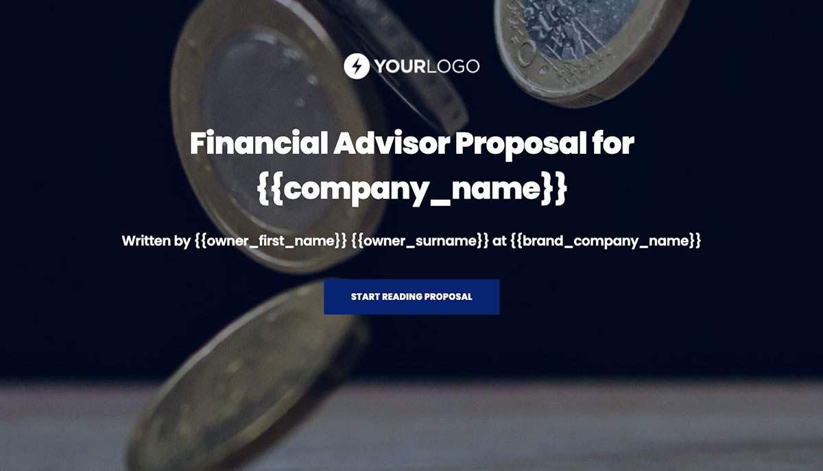 Financial Planning Proposal Template Slide 1