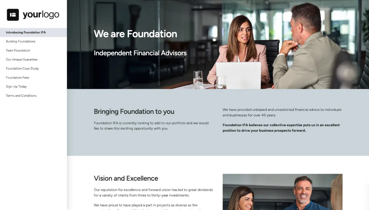Financial Planning Proposal Template - Pre-written services section