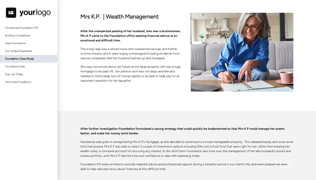 Financial Planning Proposal Template - Case study example
