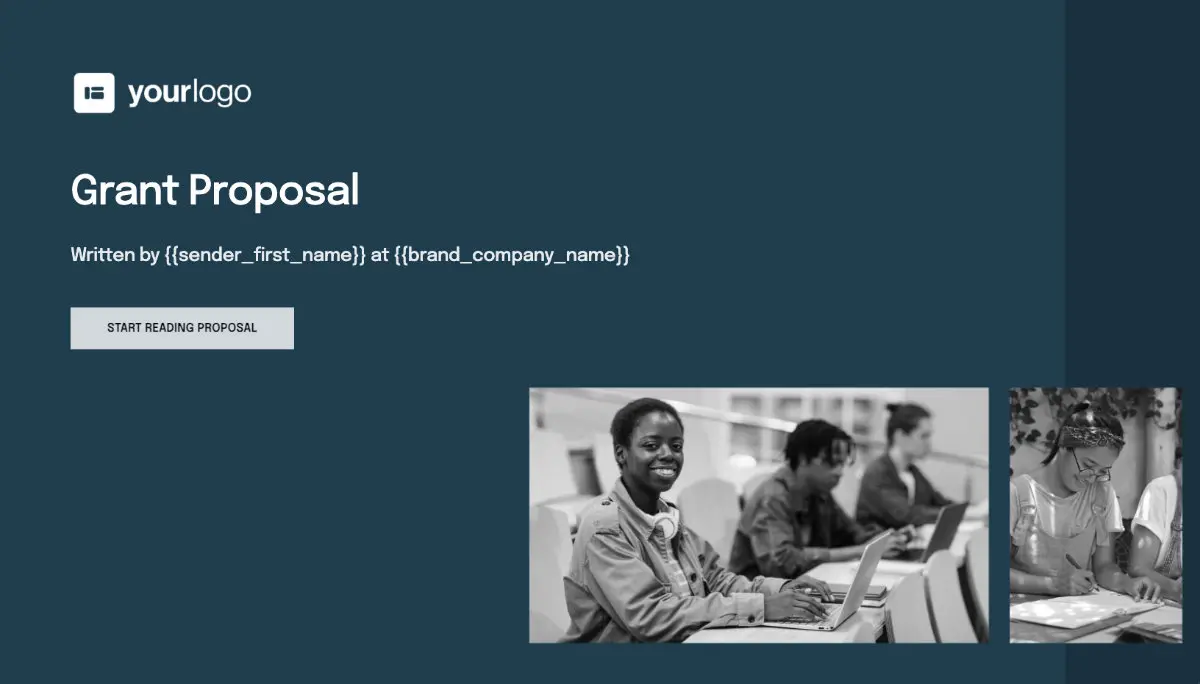 Grant Proposal Template Slide 1
