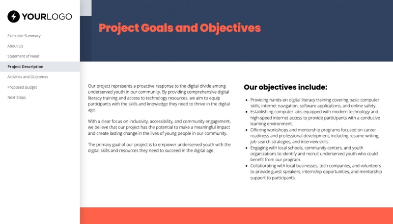 Grant Proposal Template Slide 5