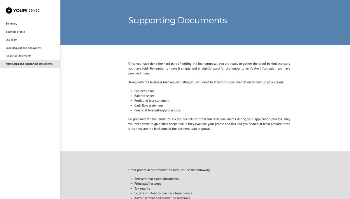 Next steps and supporting documents