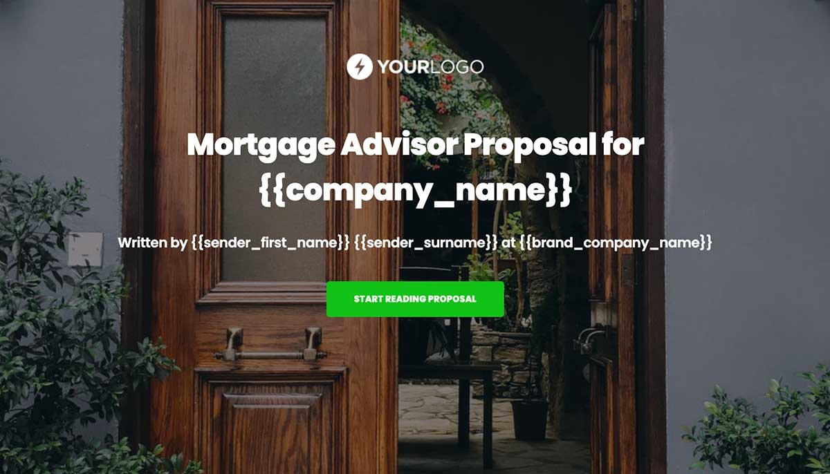 Mortgage Broker Proposal Template Slide 1