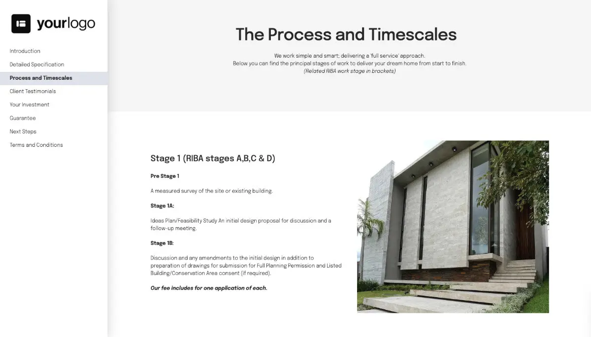 Architecture Proposal Template - Process and timescales