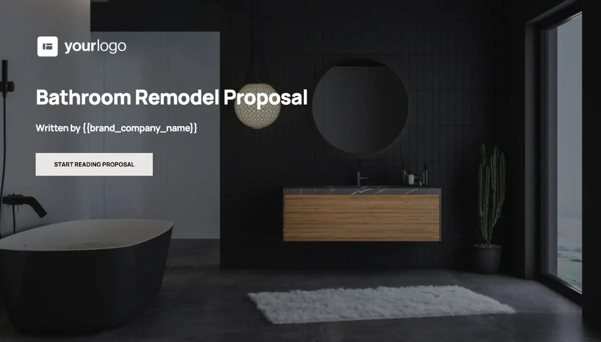Bathroom Remodel Proposal Template Slide 1