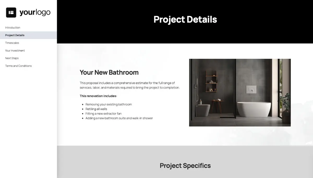 Bathroom Remodel Proposal Template Slide 3