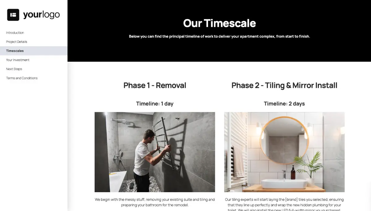 Bathroom Remodel Proposal Template Slide 4