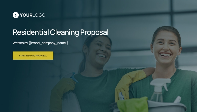 Cleaning Service Proposal Template Slide 1