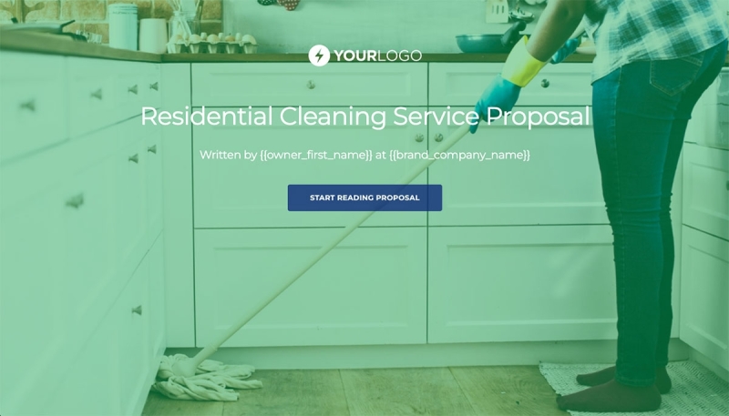 Cleaning Service Proposal Template Slide 1