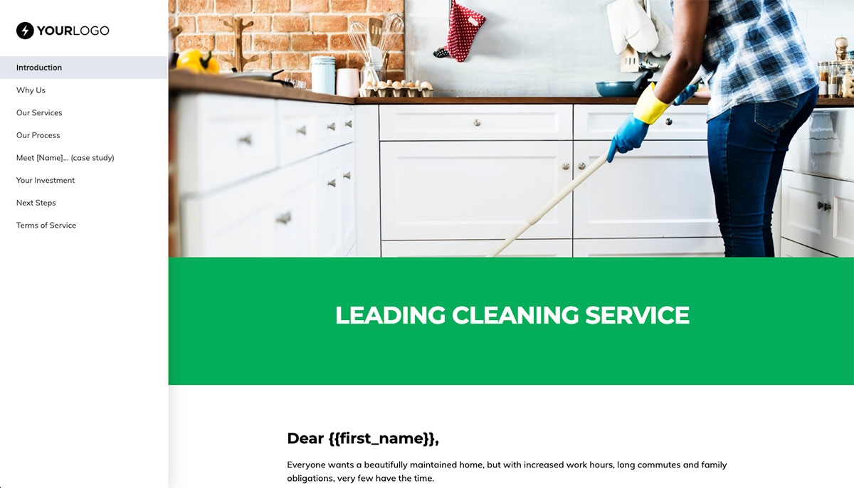 Cleaning Service Proposal Template Slide 2