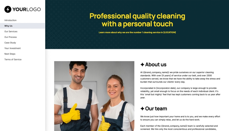 Cleaning Service Proposal Template Slide 3