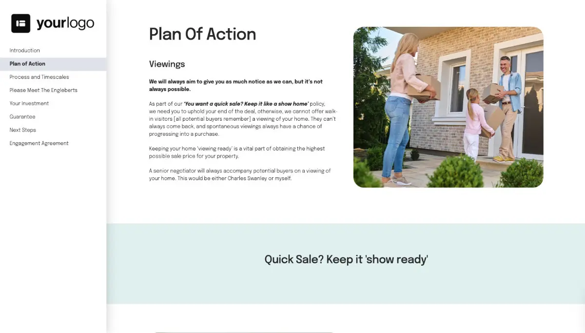 Estate Agent Proposal Template - Pre-written services section