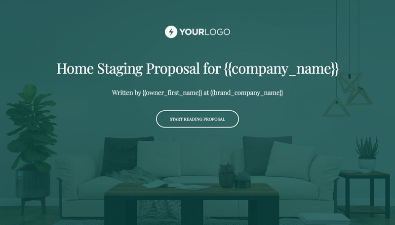 Home Staging Proposal Template Slide 1