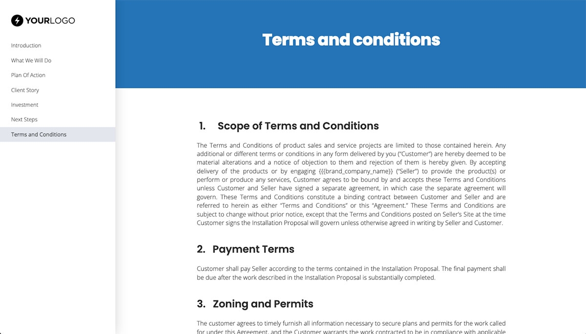 HVAC Proposal Template - Pre-written contract