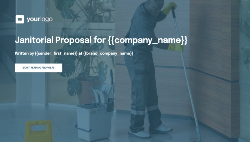 Janitorial Proposal Template Slide 1