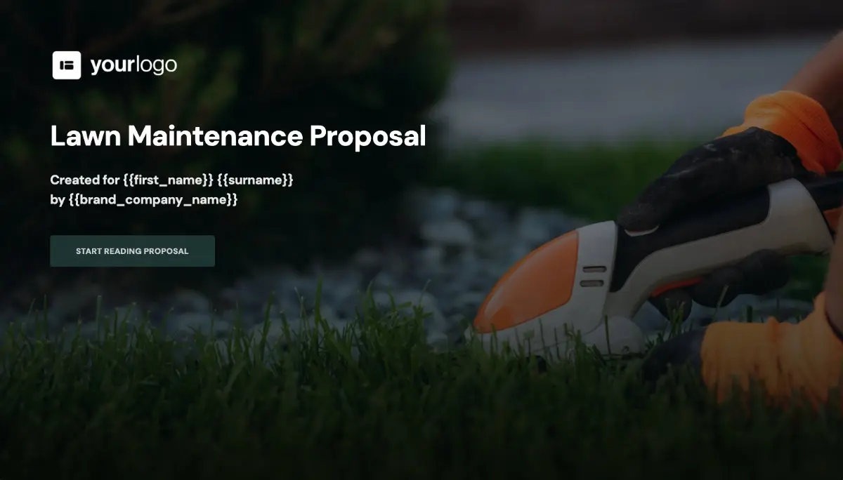 Lawn Maintenance Proposal Template Slide 1