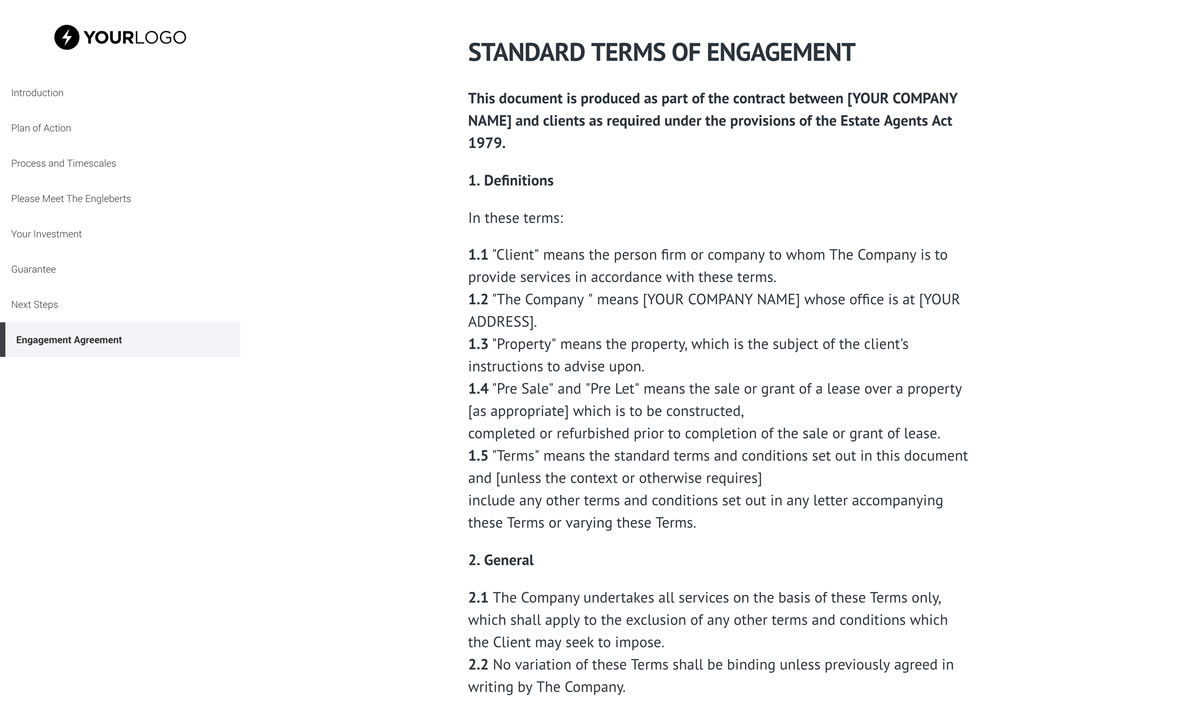 Sales proposal outline