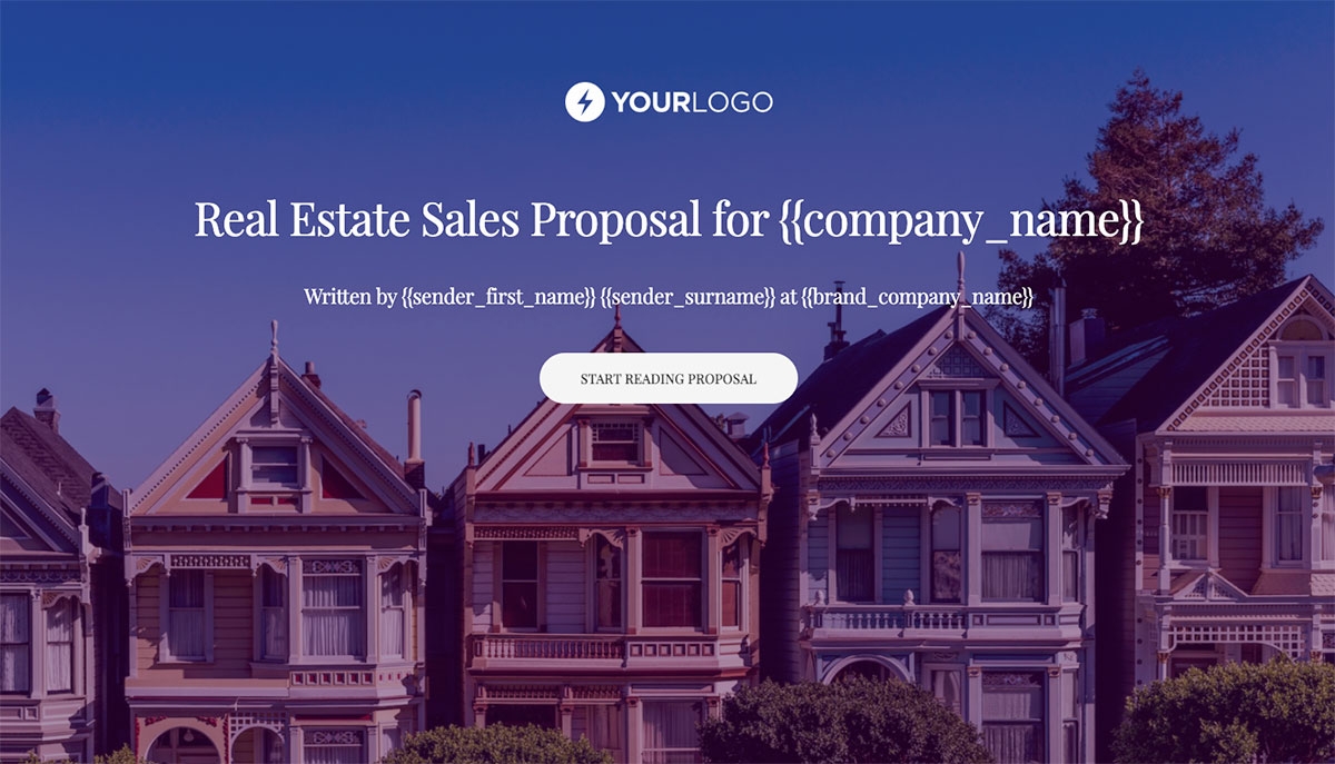 Real Estate Proposal Template - Visually stunning cover