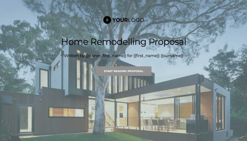 Remodeling Proposal Template Slide 1