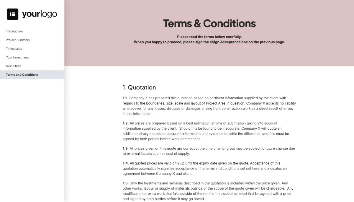 Remodeling Proposal Template - Pre-written contract