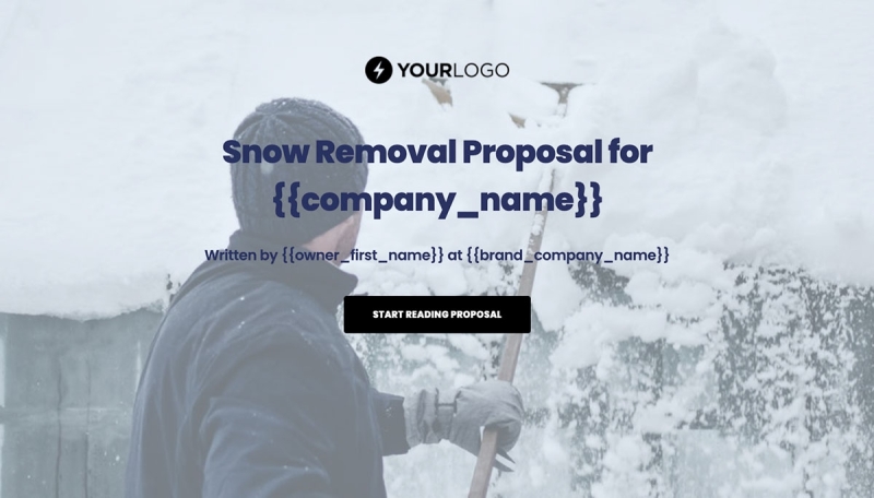 Snow Removal Proposal Template