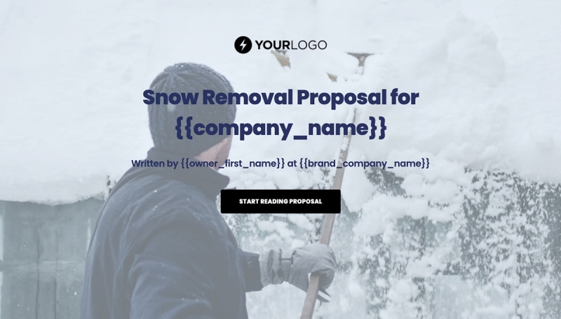 Snow Removal Proposal Template Slide 1