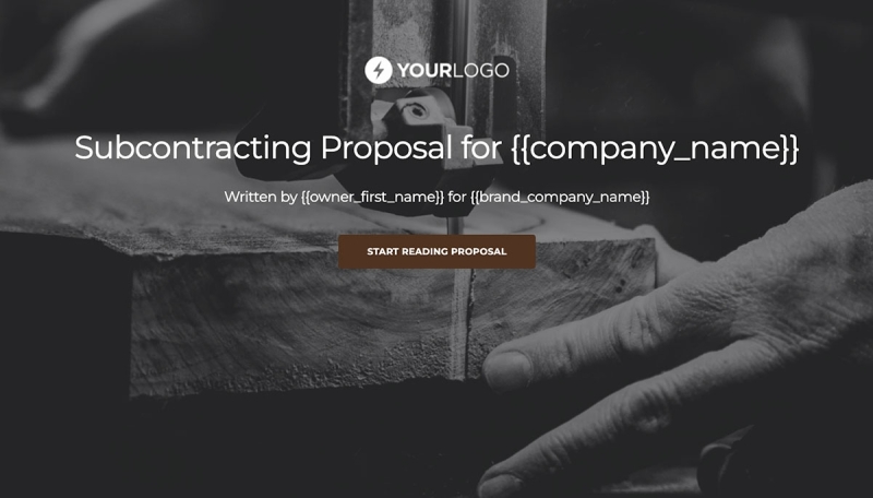 Subcontractor Proposal Template