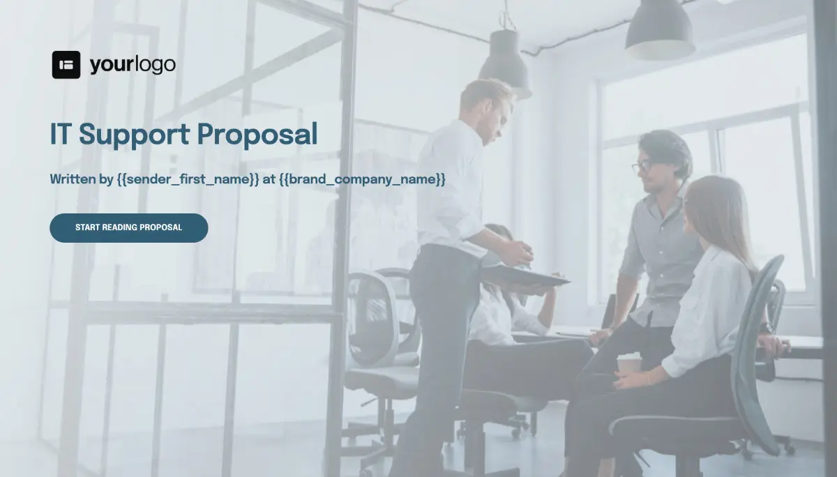 IT Support Services Proposal Template - Visually stunning cover