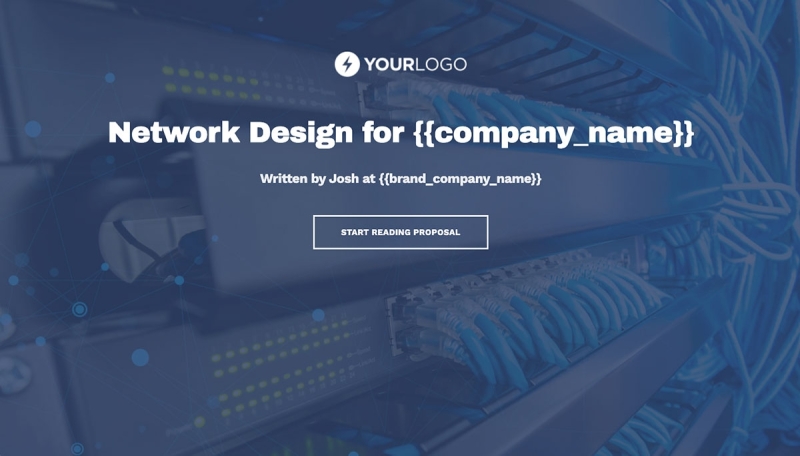 Network Design Proposal Template Slide 1