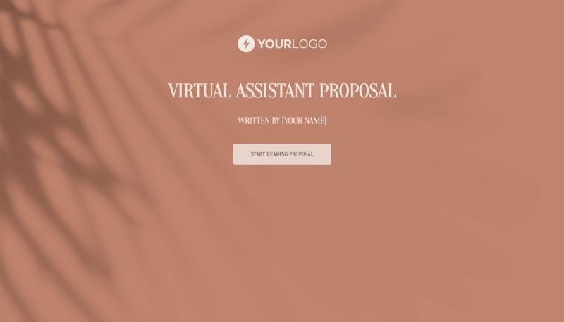 Virtual Assistant Proposal Template - Visually stunning cover