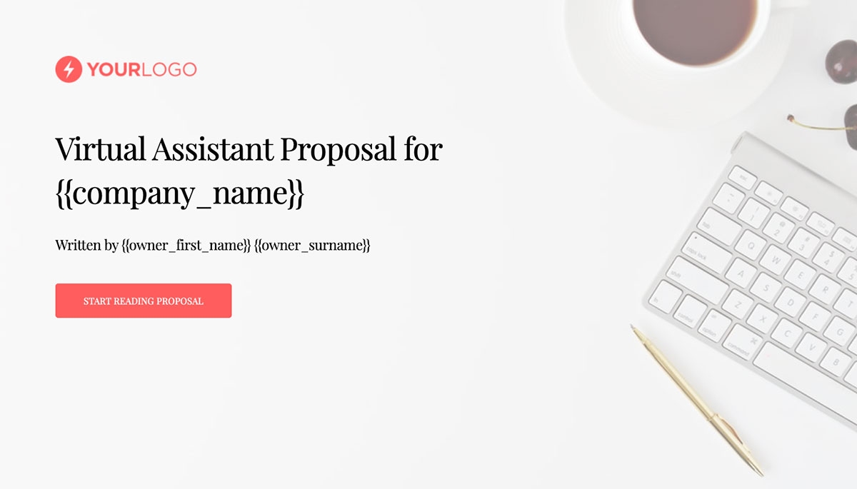 Archive: Virtual Assistant Proposal Template - Visually stunning cover