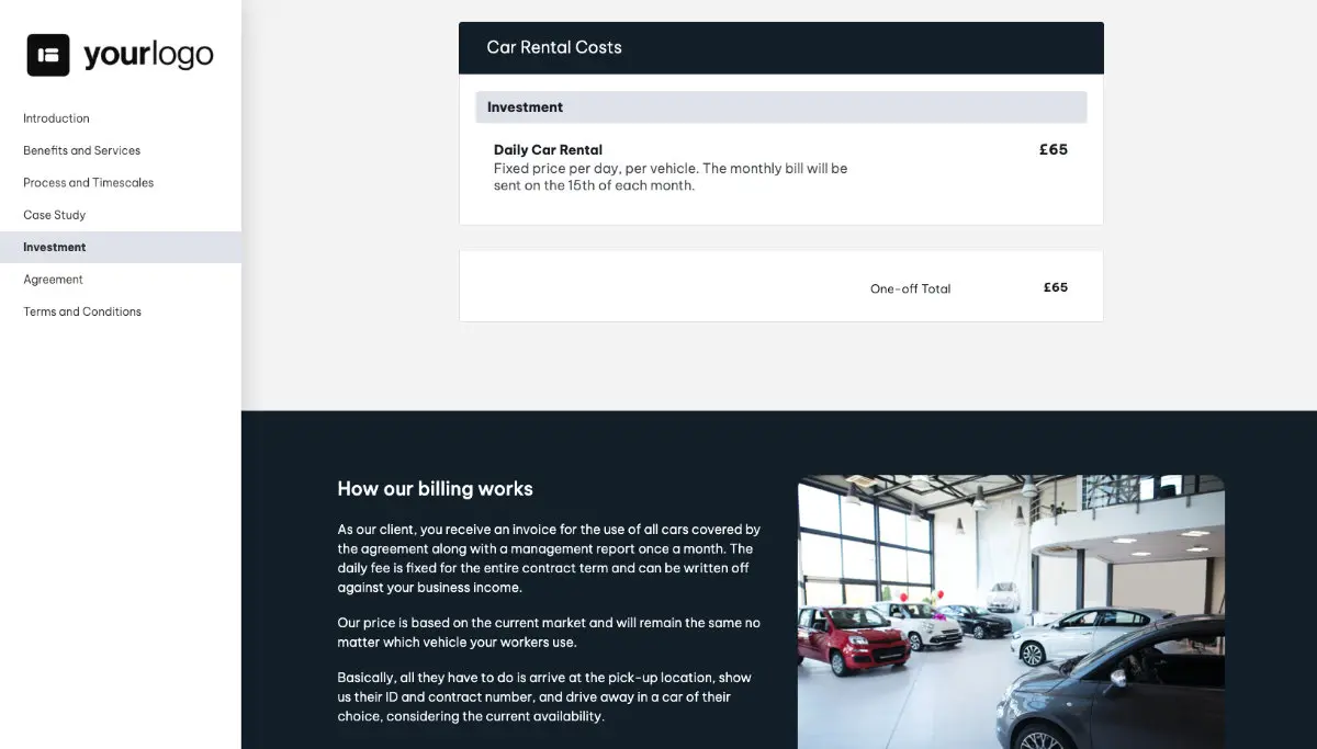 Car Rental Proposal Template Slide 6