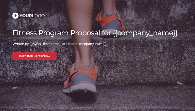 Fitness Proposal Template Slide 1