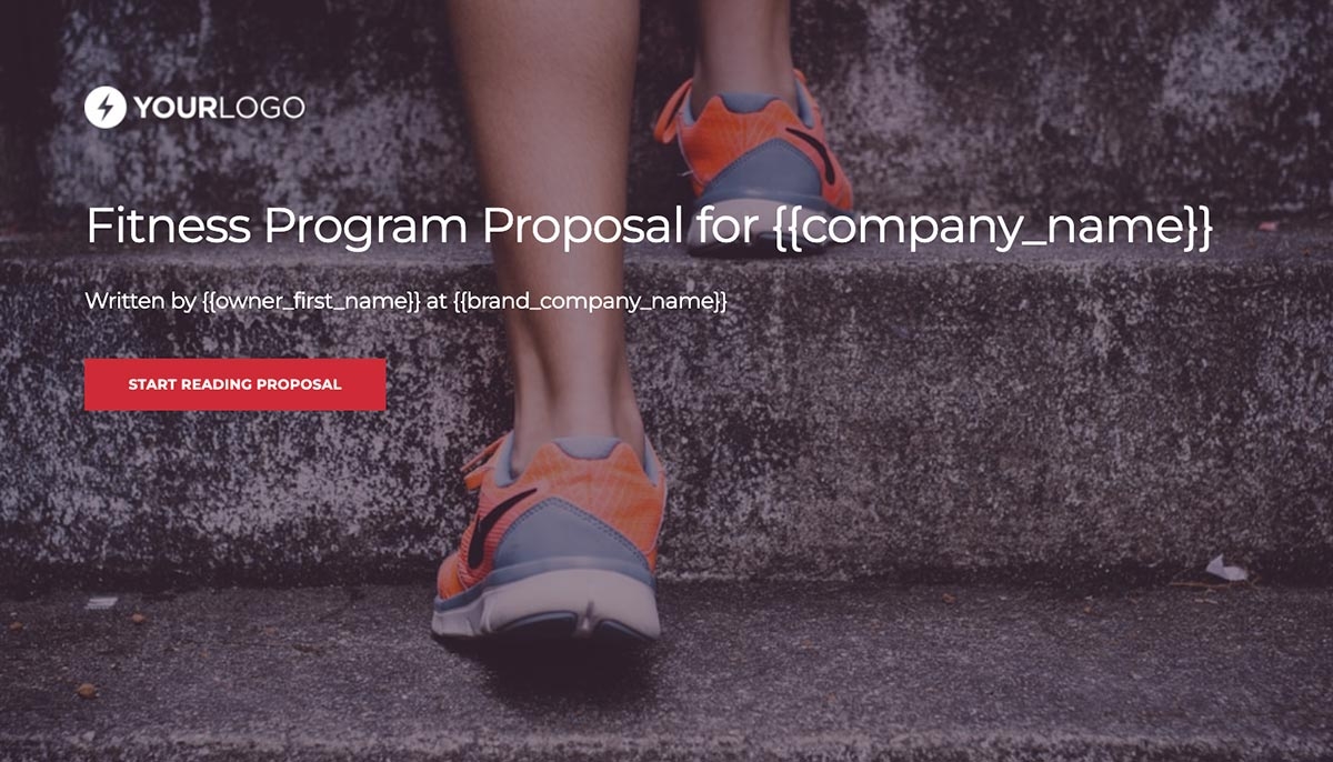 Fitness Proposal Template Slide 1
