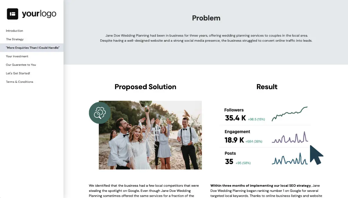 Local SEO Proposal Template - A case study for social proof