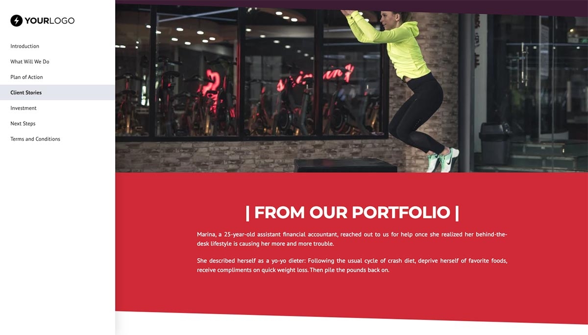 Fitness Proposal Template - Case study example