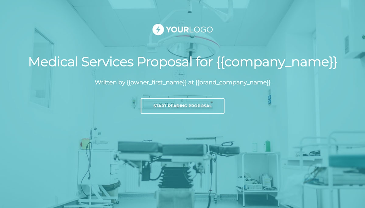 Medical Services Proposal Template Slide 1