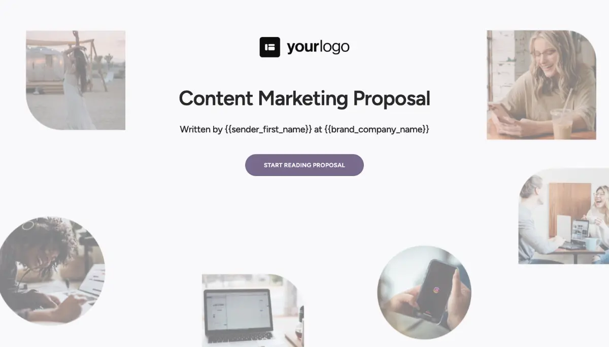 Content Marketing Proposal Template Slide 1