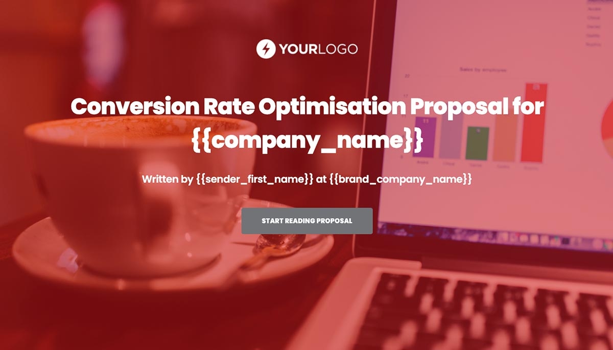 Conversion Rate Optimisation Proposal Template - Visually stunning cover