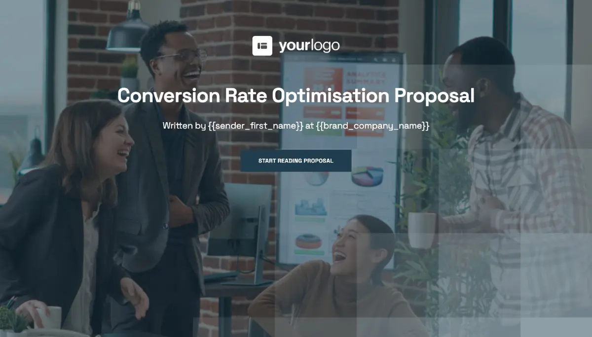 Conversion Rate Optimisation Proposal Template Slide 1