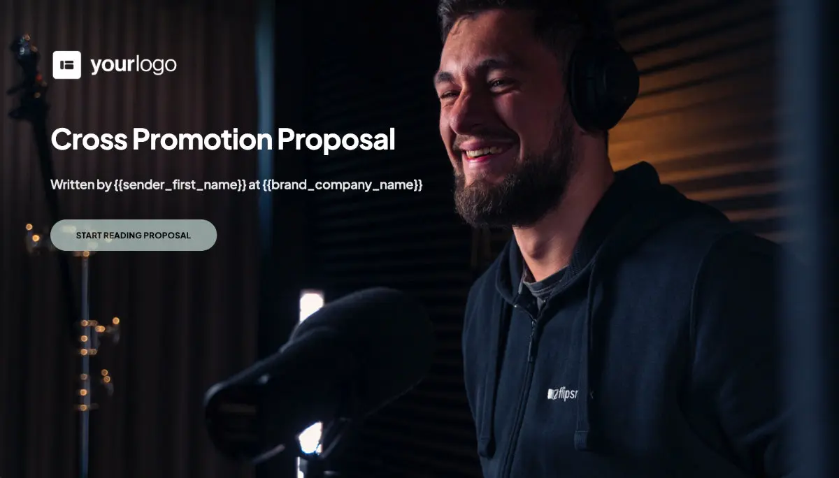 Cross Promotion Proposal Template - Stunning cover